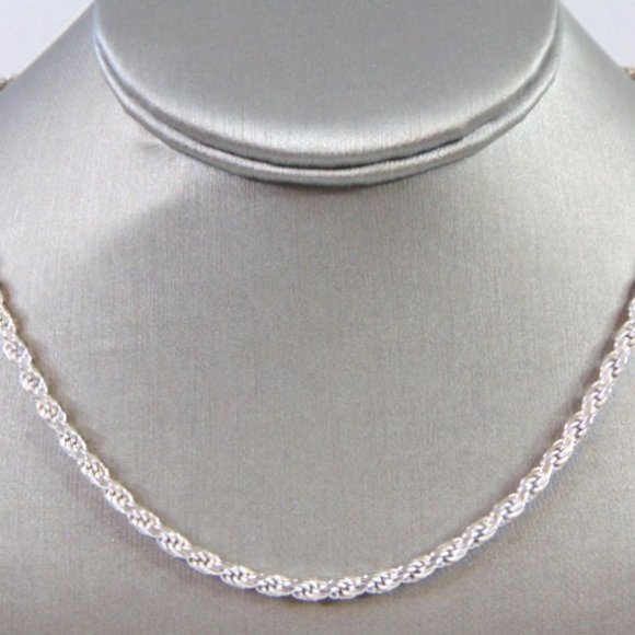 44 Inch Necklace - Etsy Womens Vintage Estate Sterling Silver Italian Rope Necklace 44.0g E2725
